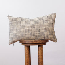 Load image into Gallery viewer, Cream &amp; Charcoal Woven Lumbar Pillow 12x20
