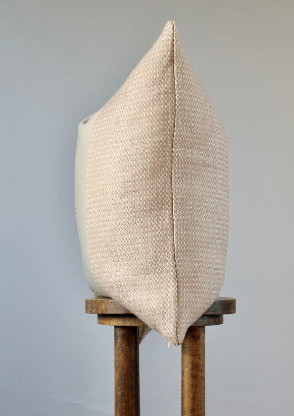 Woven Dusty Rose Decorative Pillow 24x24