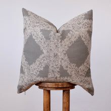 Load image into Gallery viewer, Embroidered Stitch on Grey Linen Decorative Pillow 24x24
