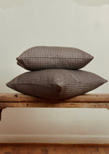 Load image into Gallery viewer, Grey Basketweave on Poly-Silk Lumbar Pillow 12x20
