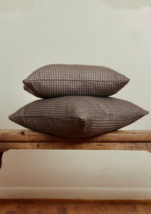 Grey Basketweave on Poly-Silk Pillow 20x20