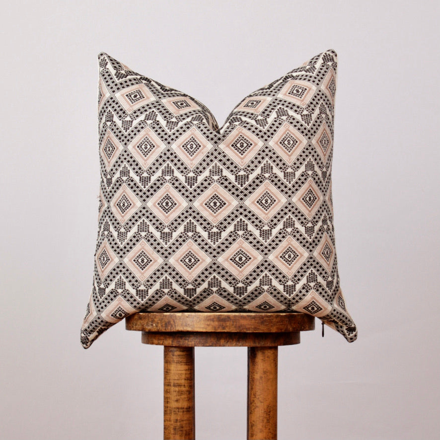 Woven Diamond Medallion Decorative Pillow 19x19