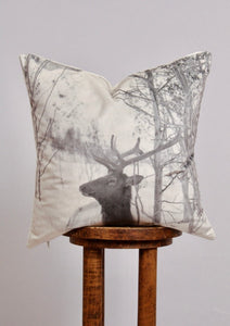 "Rest" Elk Velvet Decorative Pillow 20x20