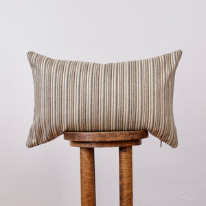 Multi-Color Thin Stripe Wool Lumbar Pillow 14x22