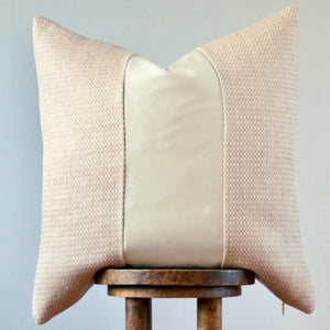 Woven Dusty Rose Decorative Pillow 24x24