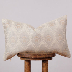 Embroidered Feathers Decorative Pillow 14x22