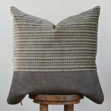 Load image into Gallery viewer, Woven Silver Threads Decorative Pillow 22x22
