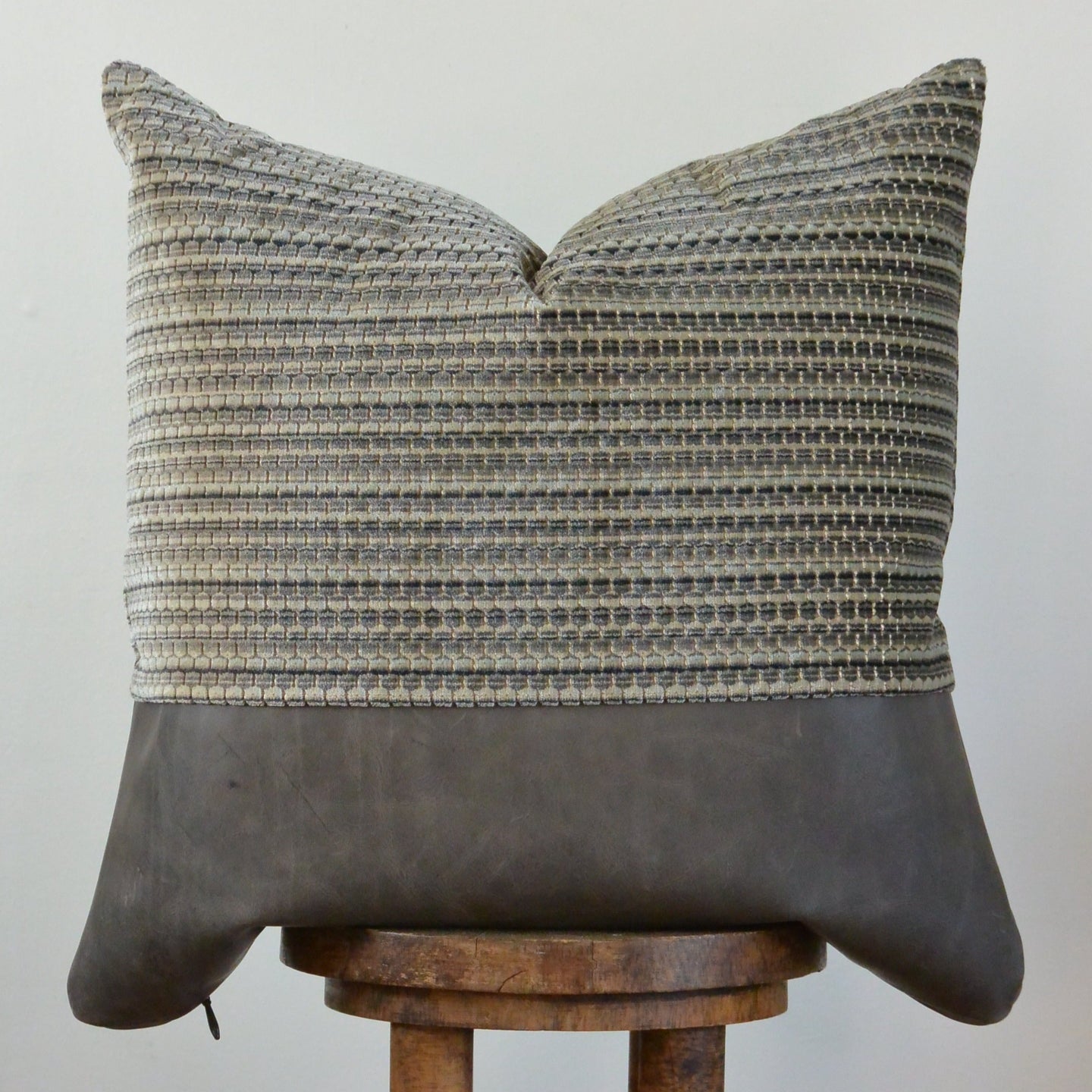 Woven Silver Threads Decorative Pillow 22x22