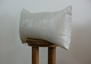 Silver Strands Decorative Lumbar Pillow 14x28