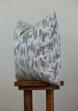 Load image into Gallery viewer, Grey Brush Strokes Decorative Pillow 18x18
