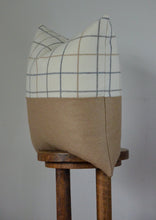 Load image into Gallery viewer, Caramel Wool Pillow with Plaid Decorative Pillow 20x20
