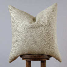 Load image into Gallery viewer, Cream Cheetah Chenille Decorative Pillow 22x22
