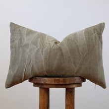 Load image into Gallery viewer, Brown/Grey Vintage Army with Plaid Lumbar Pillow 14x22
