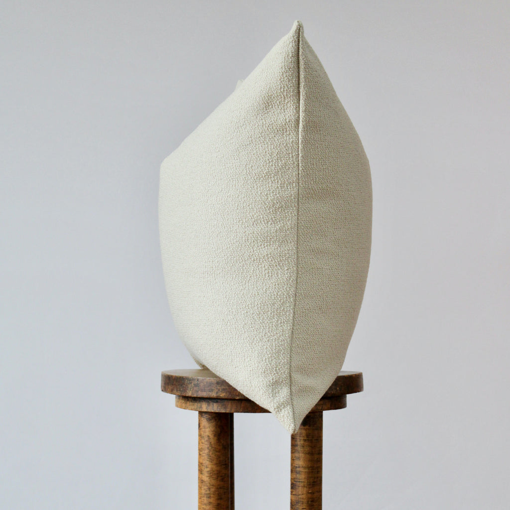 Cream Beige Outdoor Fabric Poly Pillow 22x22