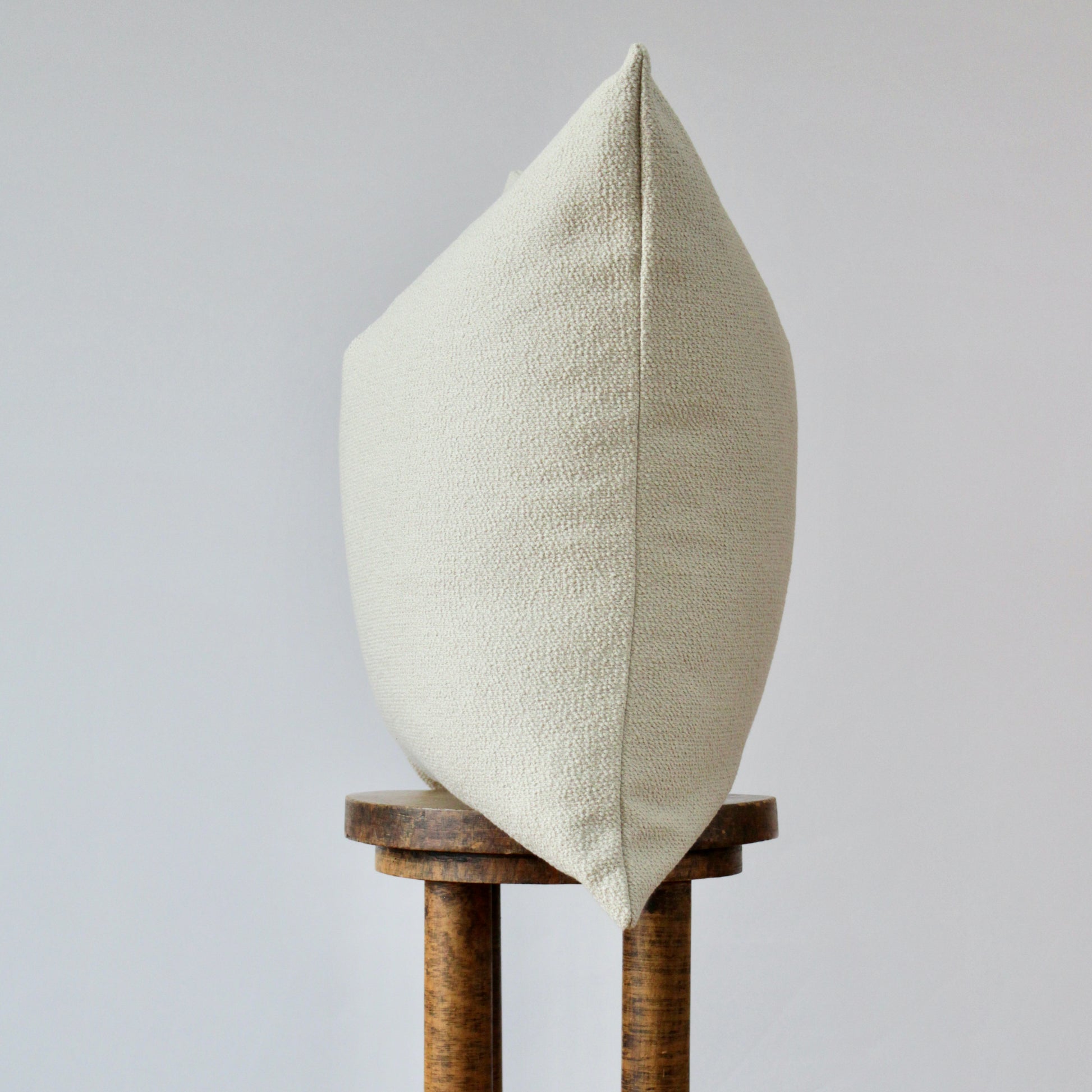 Cream Beige Outdoor Fabric Poly Pillow 22x22