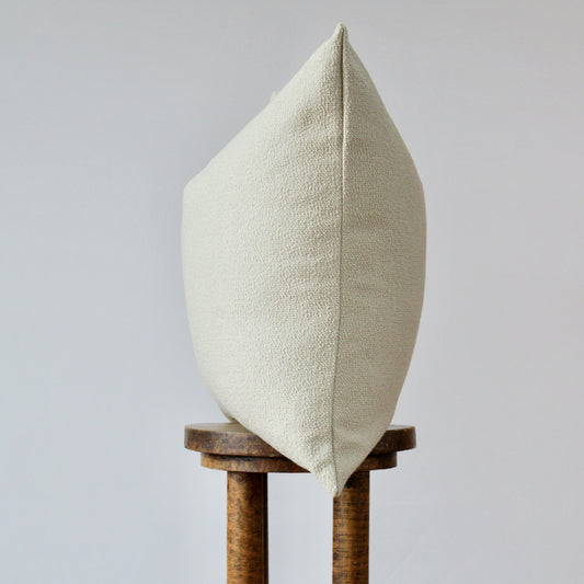 Cream Beige Outdoor Fabric Poly Pillow 22x22
